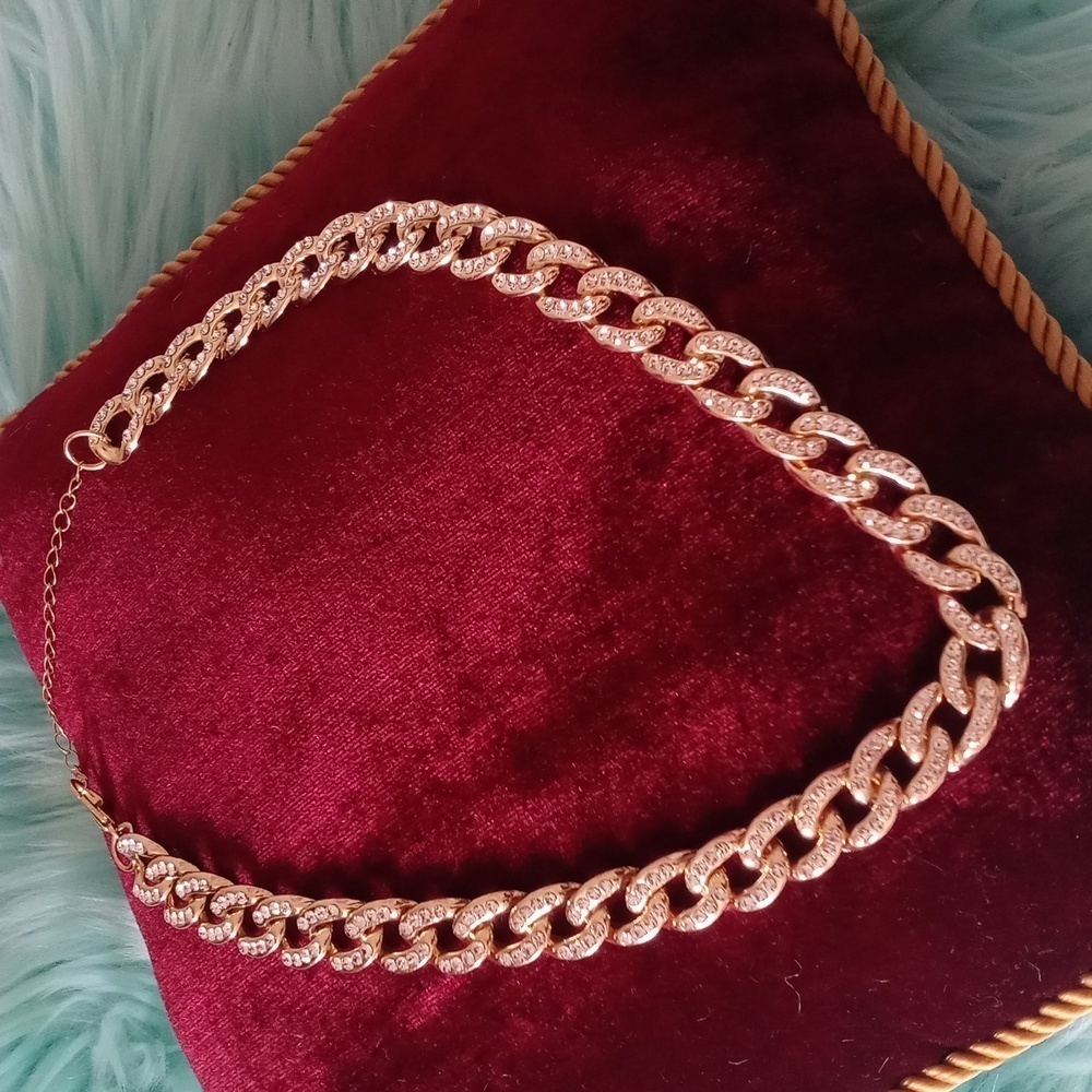 Necklace set bracelet with  diamonds simulated - Picture 3 of 3